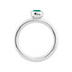 2/5 Carat (ctw) Lab-Created Emerald Ring in Sterling Silver product
