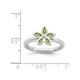 2/5 Carat (ctw) Green Peridot Flower Ring in Sterling Silver product