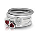 1/2 Carat (ctw) Garnet Double Heart Ring in Sterling Silver product