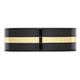 8mm Men's Black Ceramic Wedding Band Ring with 14K Yellow Gold Inlay product