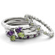 1/5 Carat (ctw) Amethyst Ring with Diamond Accent in Sterling Silver product