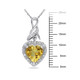 1.70 Carat (ctw) Citrine and Diamond Heart Pendant Necklace in Sterling Silver product