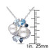 Freshwater Pearl Sky Blue Topaz Sapphire Cluster Pendant Necklace product