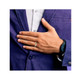 5mm Men's Beveled Stainless Steel Wedding Band Ring with Yellow Plating product