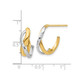 14K Yellow  and White Gold Polished J-Hoop Earrings product