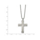 Men's Titanium Brushed Cross Pendant Necklace with Chain (22") product