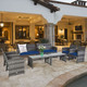 Patio Rattan Furniture Set (8 Pieces) product