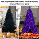 Goplus Black  Christmas Tree with Purple LED Lights ( 7 feet) product