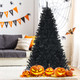 Goplus Black  Christmas Tree with Purple LED Lights ( 7 feet) product