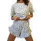 Women’s Loose Fit Crew Neck Leopard Loungewear Set product