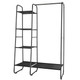 Metal Garment Rack with Hanging Rod and 5 Mesh Shelves product