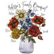 Personalized Family Flower Bouquet Print product