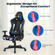 Reclining Gaming Chair with Massaging Lumbar Support product