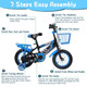 Kids' Bike with Training Wheels and Basket (12" or 16") product