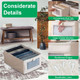 Foldable Linen Closet Storage Bin with Clear Window and Handle (4-Pack) product