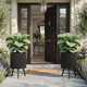 Fluted Metal Plant Pot with Stand (1- or 2-Pack) product