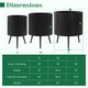 Fluted Metal Plant Pot with Stand (1- or 2-Pack) product
