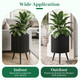 Fluted Metal Plant Pot with Stand (1- or 2-Pack) product