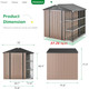 6x6 Storage Utility Shed with Outdoor Rack  product