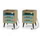 LED Nightstand with Charging Station (1- or 2-Pack) product