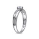1/4 Carat (ctw) Lab-Created Synthetic White Sapphire Heart Ring with Diamonds product