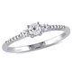 1/3 Carat (ctw) Lab-Created White Sapphire Ring with Diamonds product
