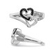 Black and White Diamond Accent Heart Promise Ring in Sterling Silver product
