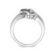 Black and White Diamond Accent Heart Promise Ring in Sterling Silver product