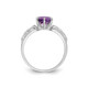 1.00 Carat (ctw) Amethyst Celtic Trinity Ring in Sterling Silver product