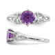 1.00 Carat (ctw) Amethyst Celtic Trinity Ring in Sterling Silver product