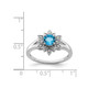 3/5 Carat (ctw) Blue Topaz Flower Ring in Sterling Silver product