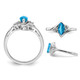 1/2 Carat (ctw) Marquise-Cut Blue Topaz Ring in Sterling Silver product