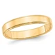 14K Yellow Gold 4mm Flat Wedding Band Ring with Step Edge product