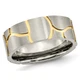 8mm Men's Titanium Black Brushed Grooved Wedding Band Ring product