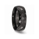 7.5mm Men's Chisel Faceted Black Ceramic Wedding Band Ring product