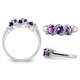 Ladies 3/5 Carat (ctw) Three Stone Amethyst Ring in Sterling Silver product