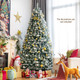 8ft Pre-Lit Snow Flocked Hinged Christmas Tree  product