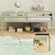 Twin Size Low Loft Bed with Ramp Ladder and Bookcases product