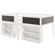 Twin Size Low Loft Bed with Ramp Ladder and Bookcases product
