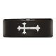 9mm Men's Black Plated Stainless Steel Brushed Cross Wedding Band Ring product