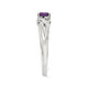 Women's Solitaire Rhodium Plated Sterling Silver Amethyst Ring 1/2 Carat (ctw) product