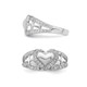 Pure Heart Ring in Sterling Silver with Synthetic Cubic Zirconia (CZ) product