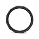 8mm Men's Chisel Faceted Black Ceramic Wedding Band Ring product