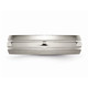 6mm Men's Chisel Titanium Grooved and Brushed Wedding Band Ring product
