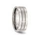 8mm Men's Chisel Satin Stainless Steel Comfort Fit Wedding Band Ring product