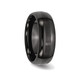 8mm Chisel Black Ceramic Brushed and Polished Wedding Band Ring product