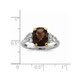 3.00 Carats (ctw) Smoky Quartz and Created Synthetic White Topaz Ring  product