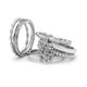 Fleur de lis Ring with Diamond Accent in Sterling Silver product