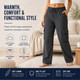 Women's Loose Fit Fleece Lined Cargo Joggers (3-Pack) product