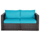Rattan Outdoor Patio 2-Piece Sectional Sofa product